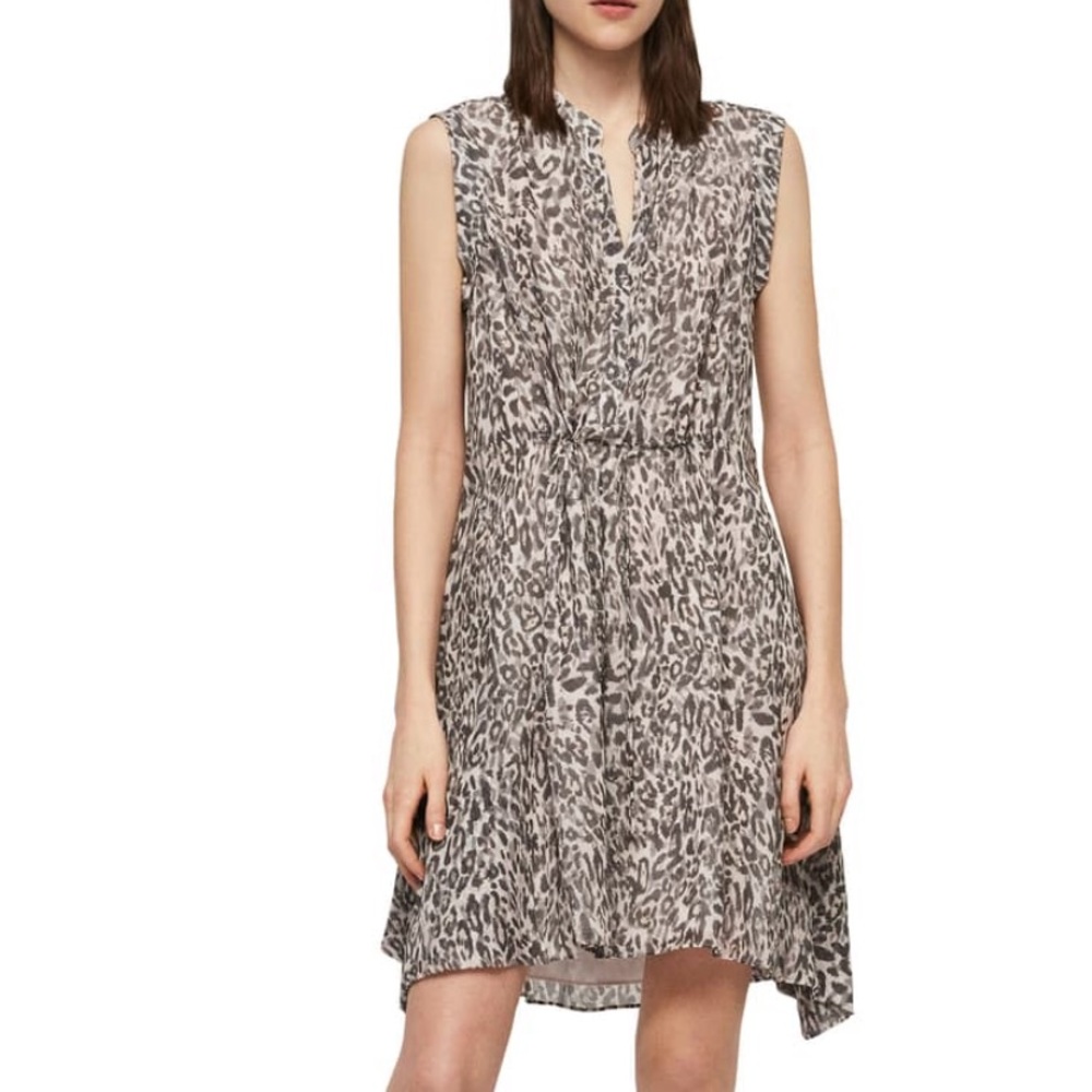 ALLSAINTS Clari Kara Leopard Print Dress